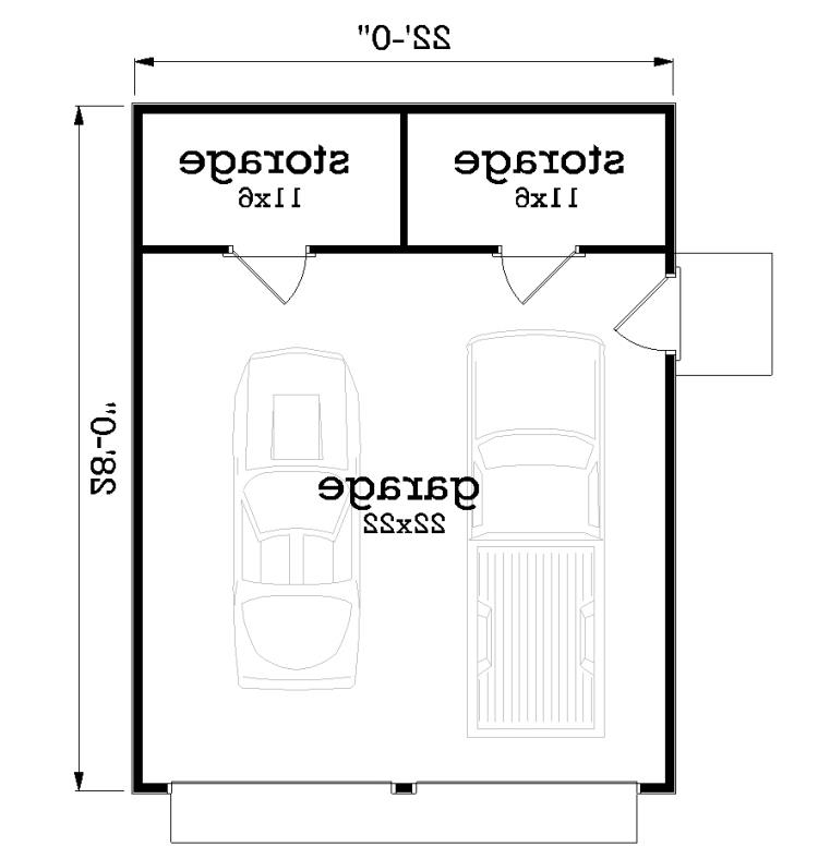 Optional Garage Plan image of Blairwood - 1635 House Plan