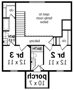 Second Floor Plan image of Nantucket-1827 House Plan
