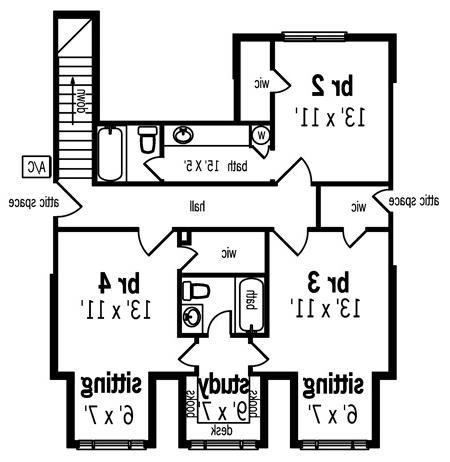 Second Floor Plan image of Altamont-2508 House Plan