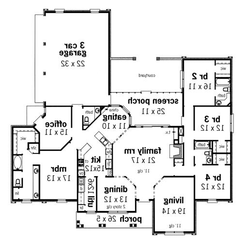 First Floor Plan image of Corinth-2611 House Plan