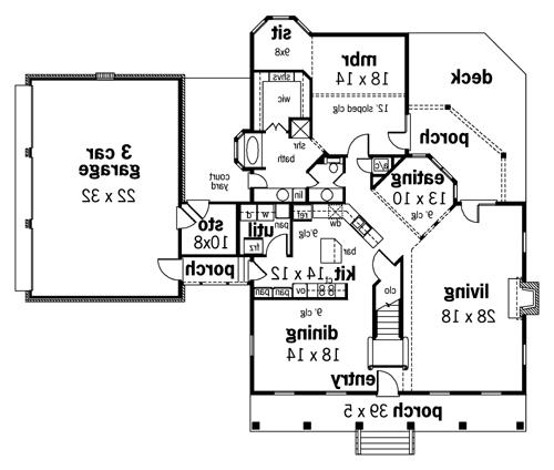 First Floor Plan image of Natchez Glen-2800 House Plan