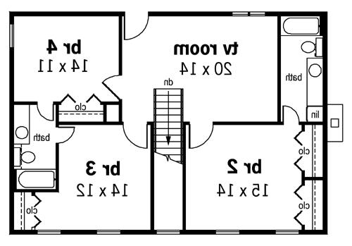 Second Floor Plan image of Natchez Glen-2800 House Plan