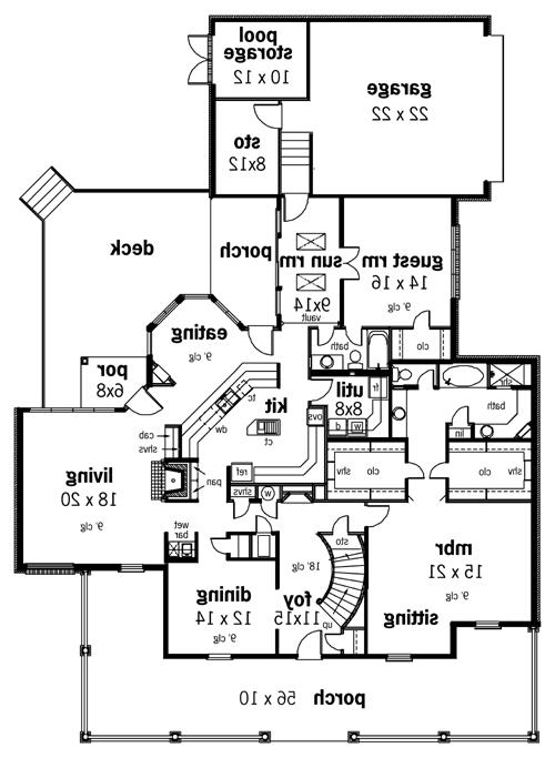 First Floor Plan image of Glen Auburn-3400 House Plan