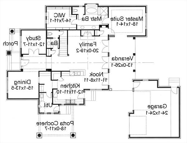 First Floor Plan image of The Maydelle House Plan