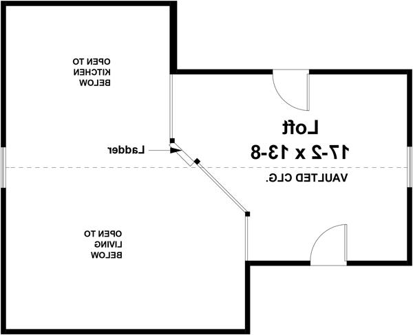 2nd Level Floorplan image of The Perfect Cabin House Plan