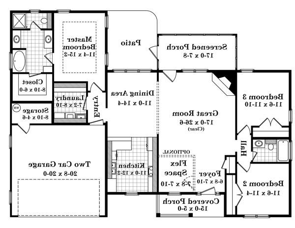 1st Level Floorplan image of The Brook House Plan
