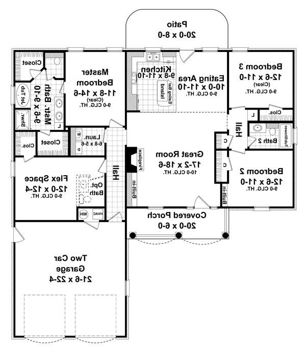 1st Level Floorplan image of The Mulberry Lane House Plan