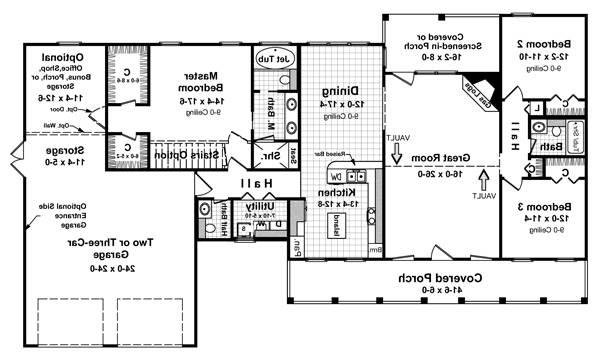 1st Level Floorplan image of The Darlene House Plan