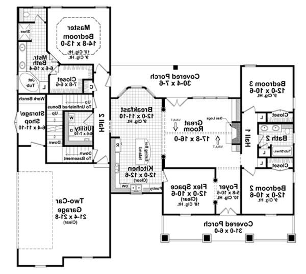 1st Level Floorplan image of The Shenandoah House Plan