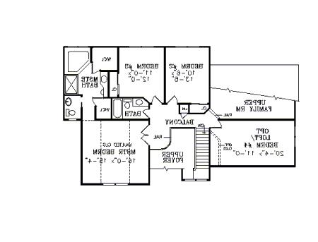 Second Floor Plan image of GARFIELD II House Plan