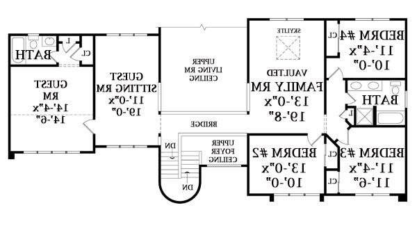Bonus Second Floor Plan image of WESTFIELD House Plan