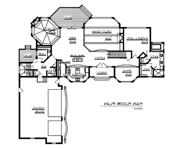 Main Floor Plan image of The Gull Lake House Plan