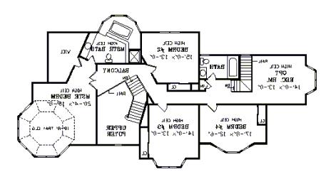 Second Floor Plan image of SHREWSBURY House Plan
