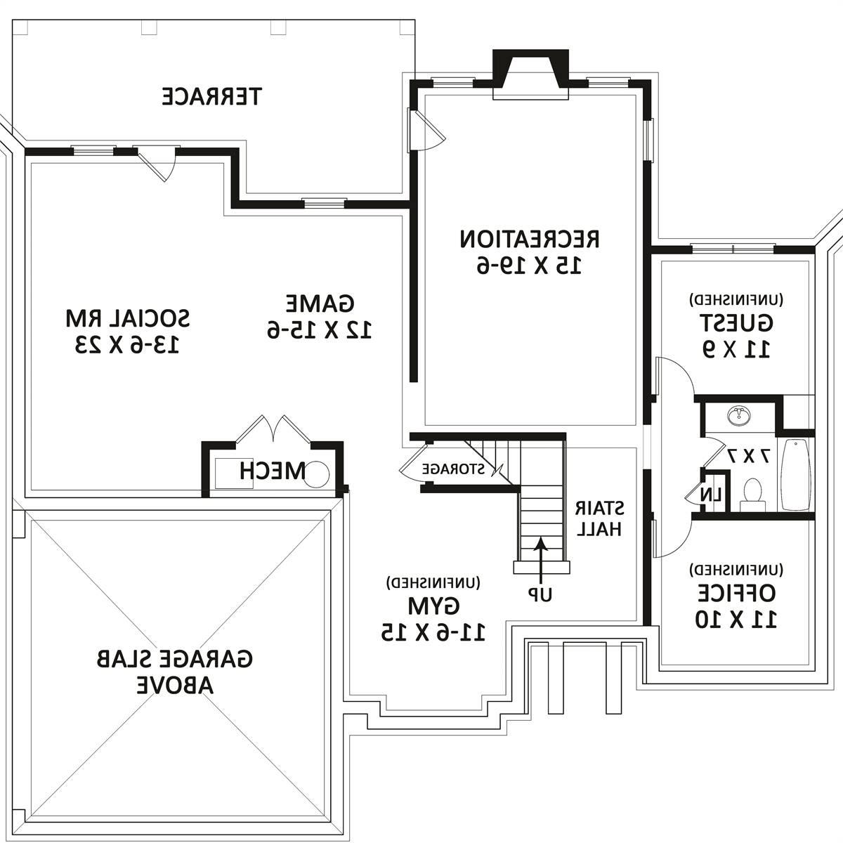 Basement Plan image of Linnwood House Plan