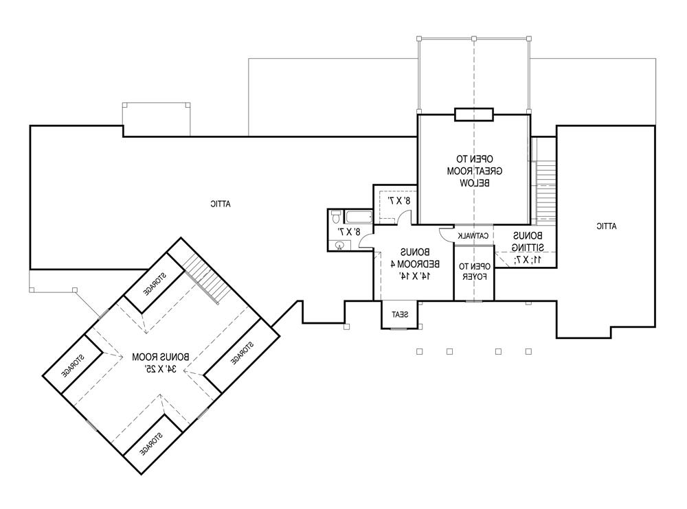 Second Floor Plan image of Pepperwood House Plan