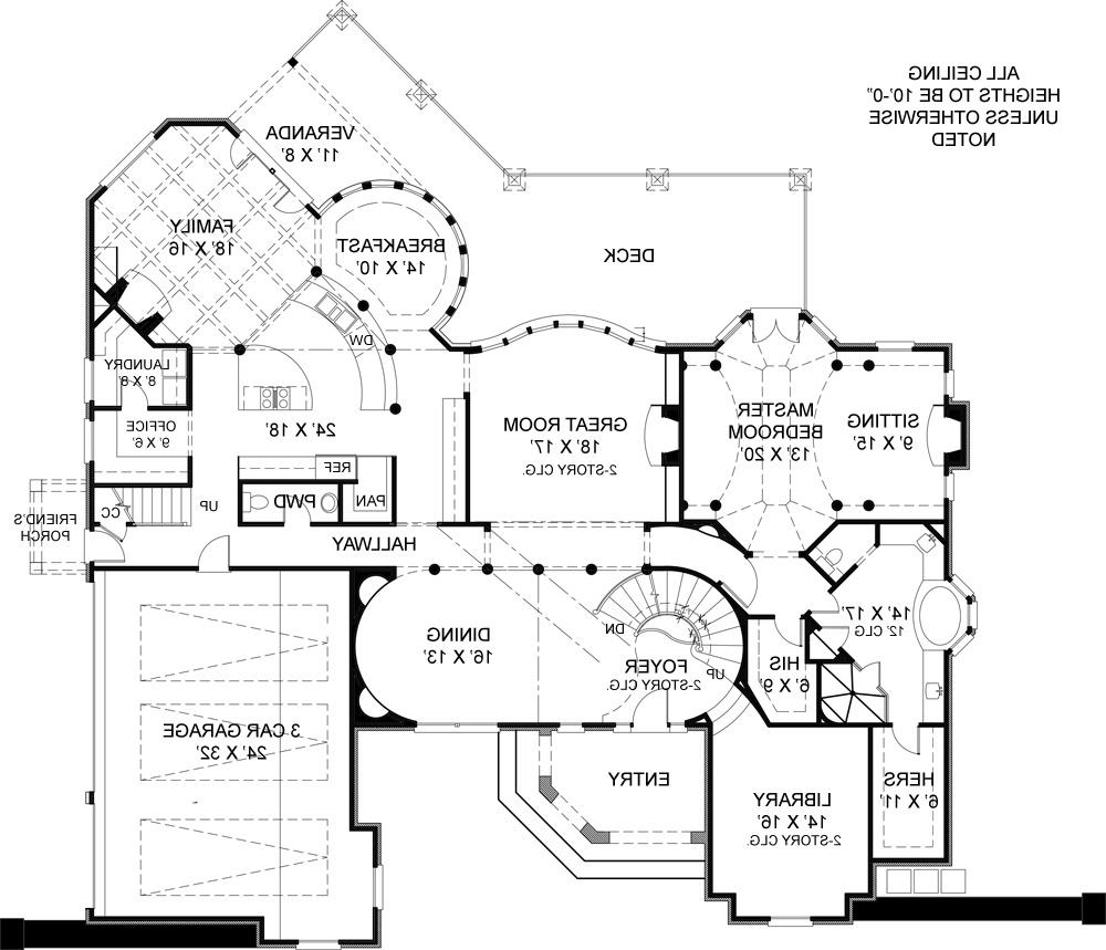 First Floor Plan image of Pontarion II House Plan