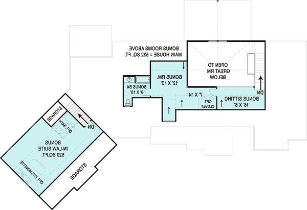 Second Floor Plan image of Marymount House Plan