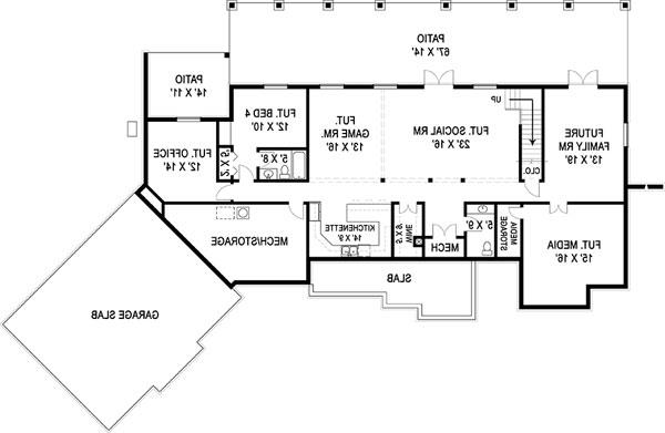 Basement Floor Plan image of Marymount House Plan