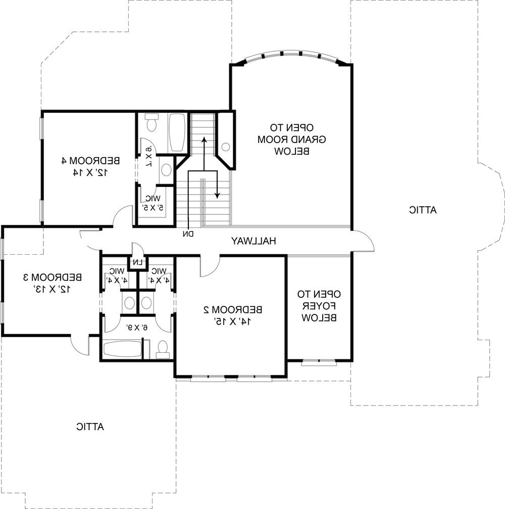 Second Floor Plan image of Westover House Plan