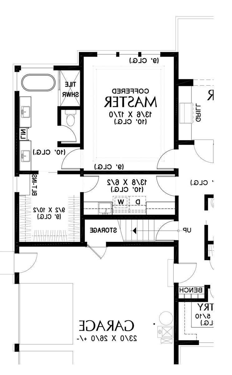 Bonus Room Stair Location image of Harrisburg House Plan