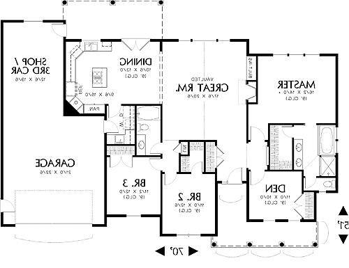First Floor Plan image of South Hampton House Plan