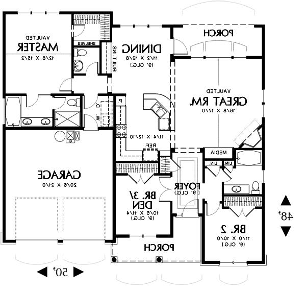 First Floor Plan image of Hollis House Plan