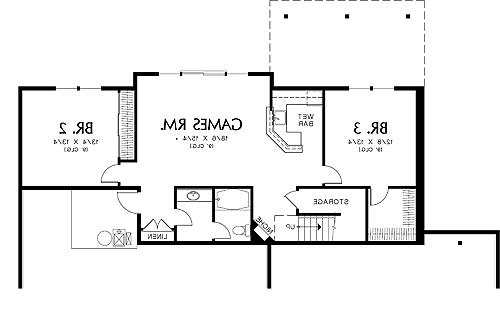 Lower Level image of Barkhamsted House Plan