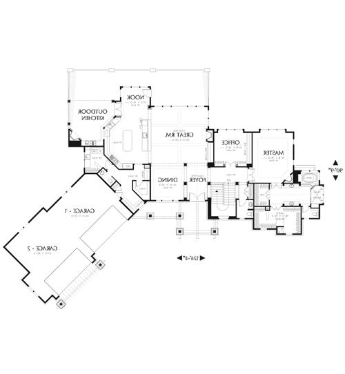 First Floor Plan image of Wendell House Plan