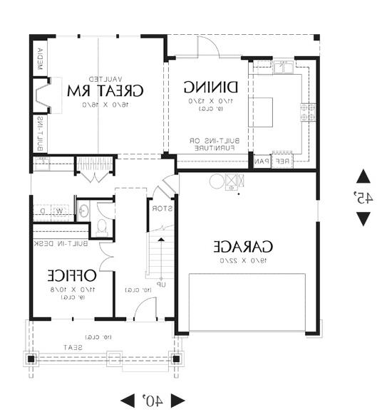 First Floor Plan image of Central House Plan
