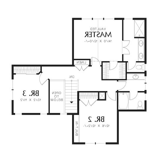 Second Floor Plan image of Central House Plan