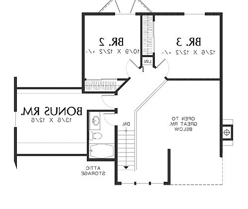Second Floor Plan image of Stroud House Plan
