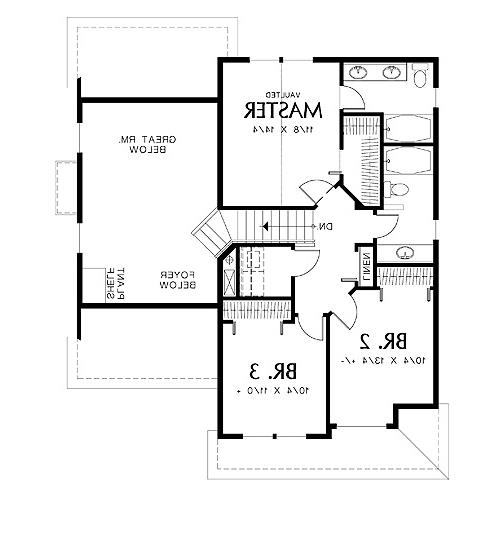 Second Floor Plan image of Dundee House Plan