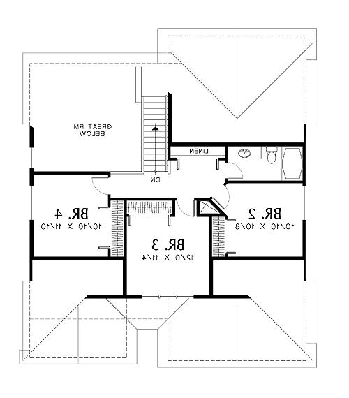 Second Floor Plan image of Dayton House Plan
