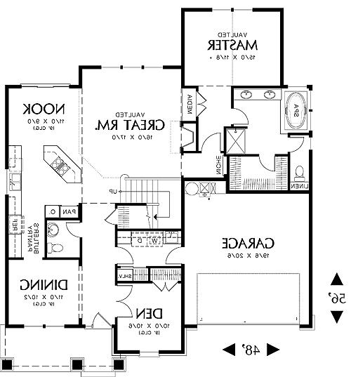 First Floor Plan image of Amesbury House Plan