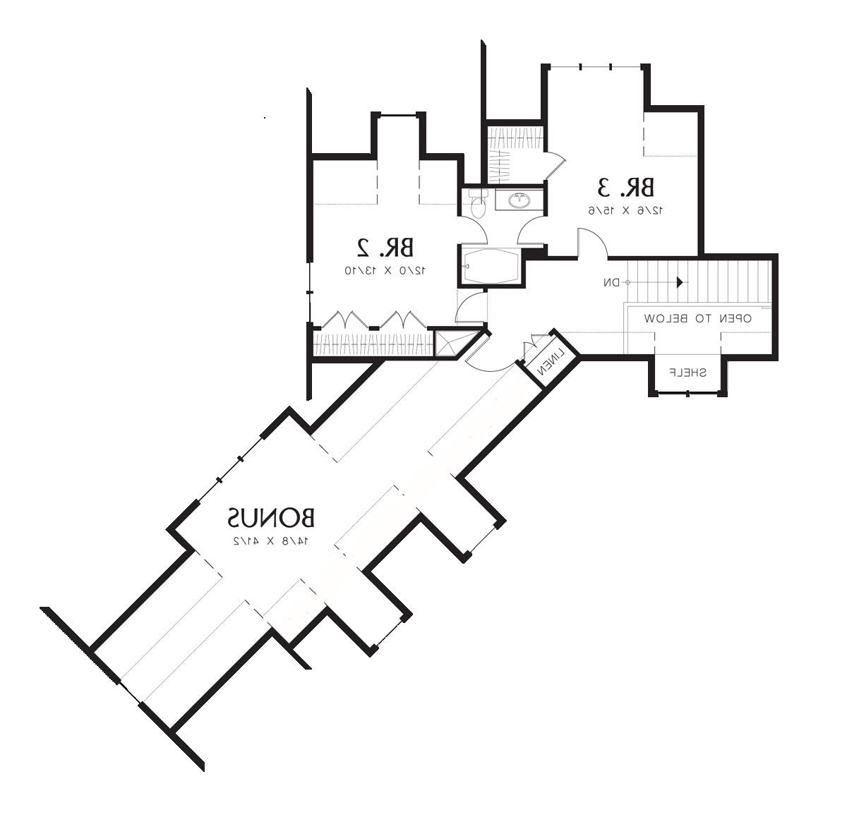 Second Floor Plan image of Ira House Plan