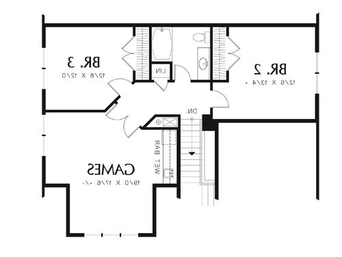 Second Floor Plan image of Griswold House Plan