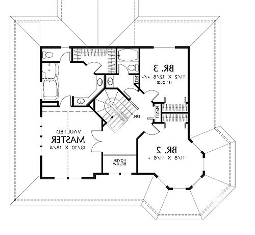 Second Floor Plan image of Vernon House Plan