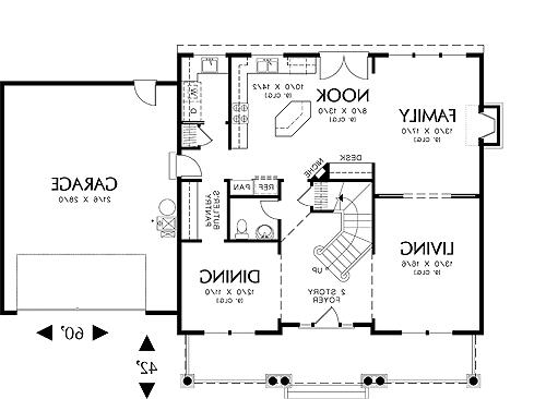 First Floor Plan image of Cornish House Plan