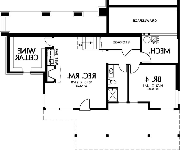 Lower Level image of Doncaster House Plan
