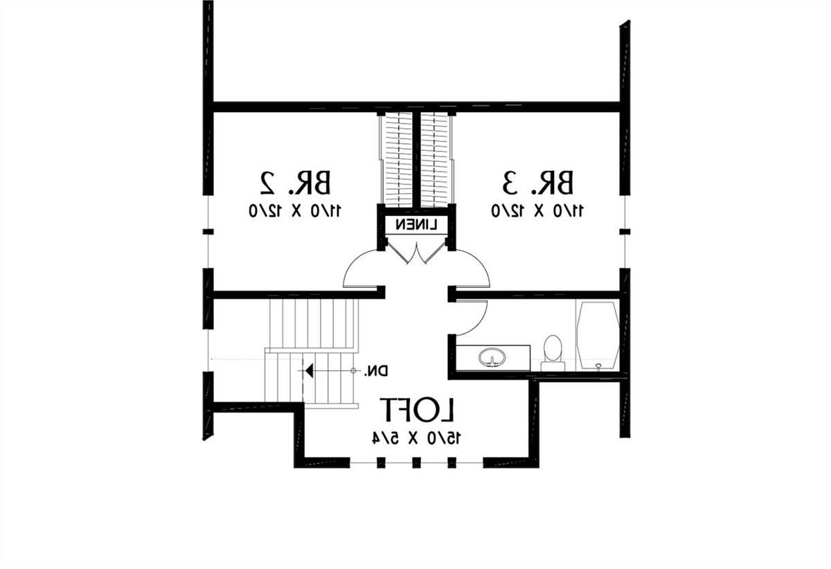 Upper Floor Plan image of Wedgewood House Plan