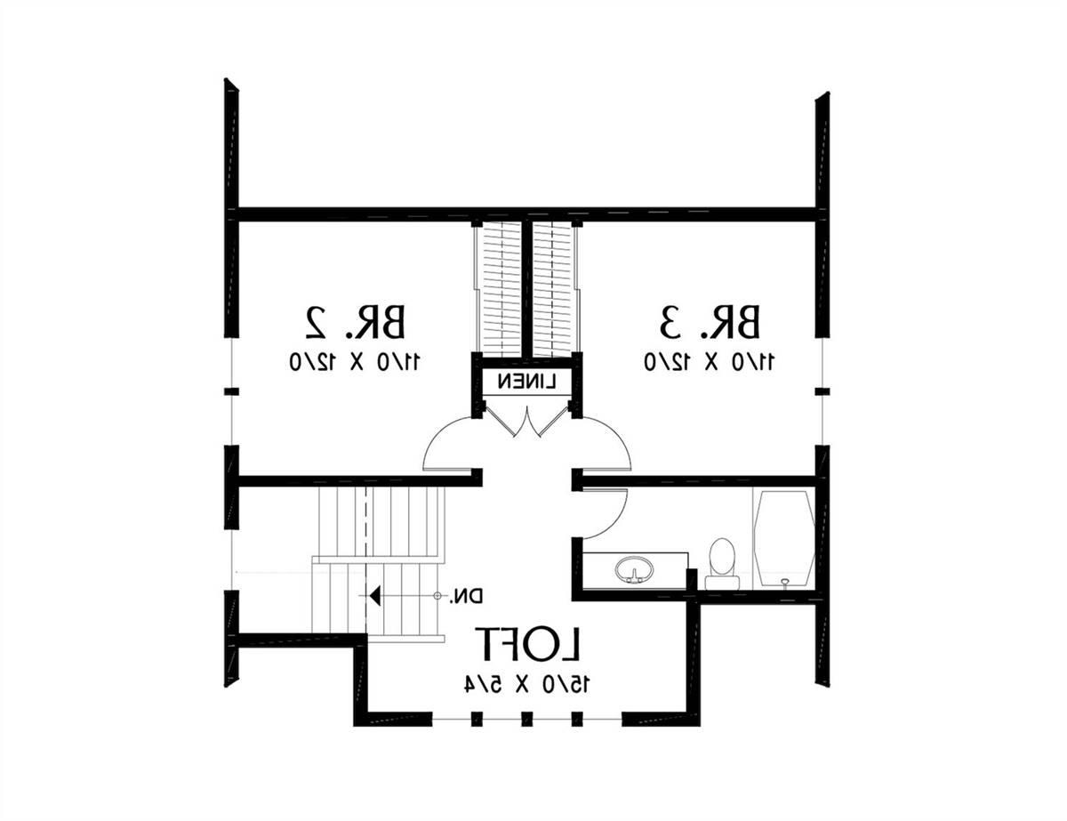 Upper Floor Plan image of Alerus House Plan