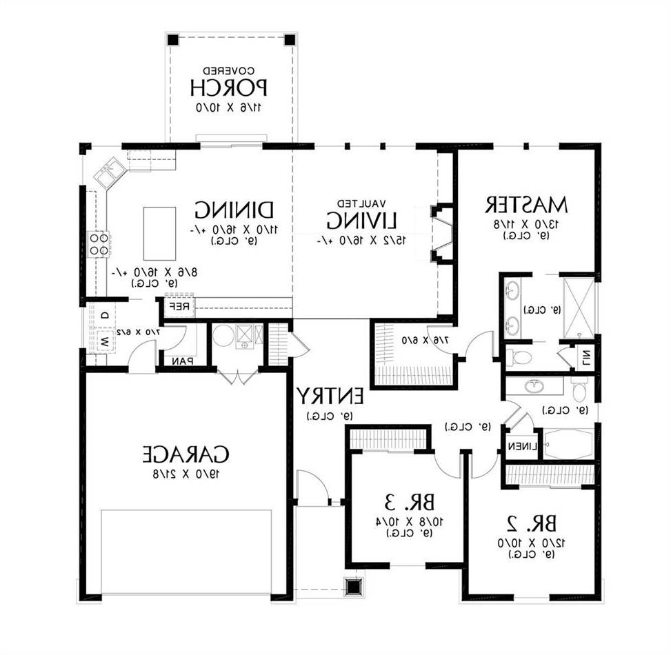 Main Floor Plan image of Mercer House Plan