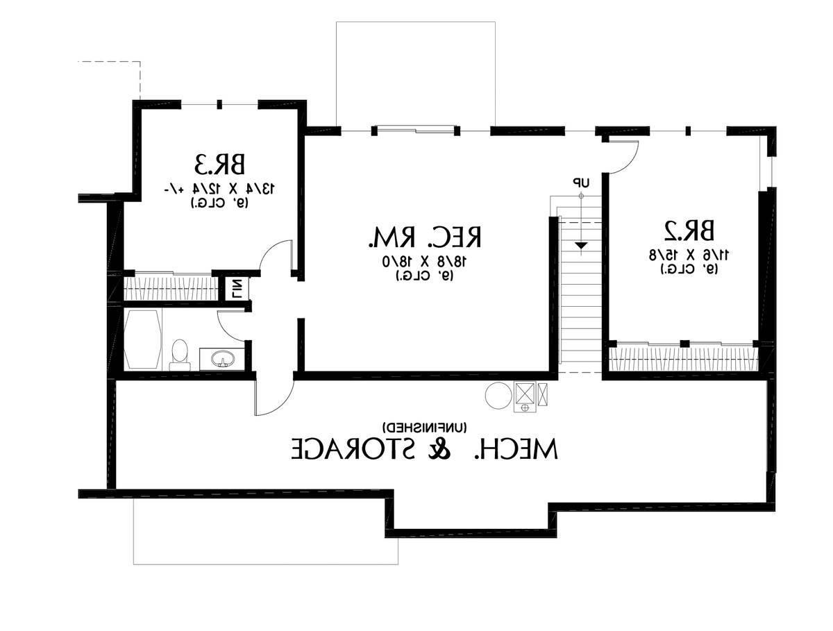 Lower Floor Plan image of Raymond House Plan
