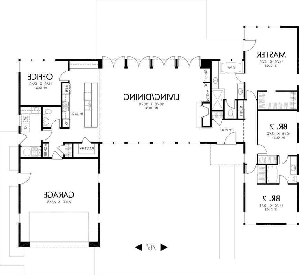 Main Floor Plan image of Calais House Plan