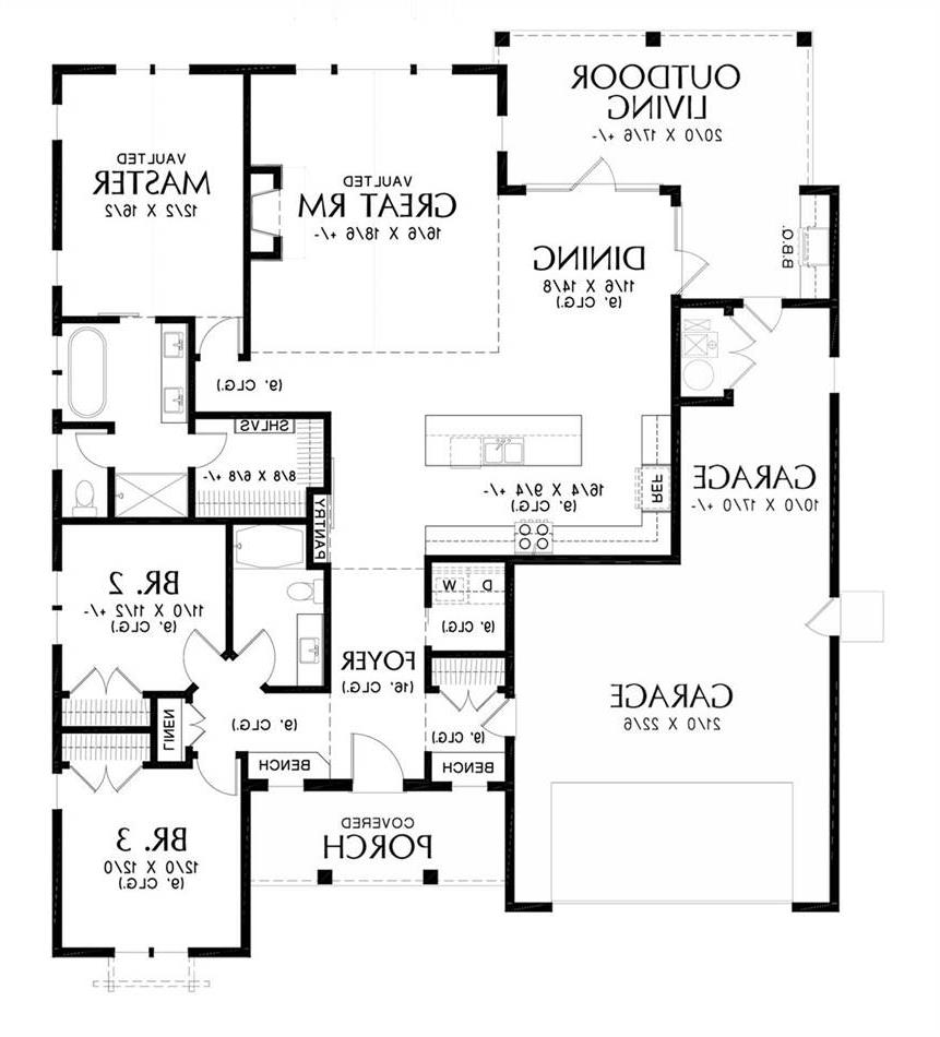 Main Floor Plan image of Bonaire House Plan
