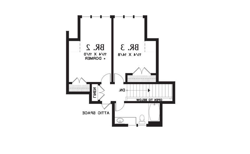 2nd Floor Plan image of Guilford House Plan