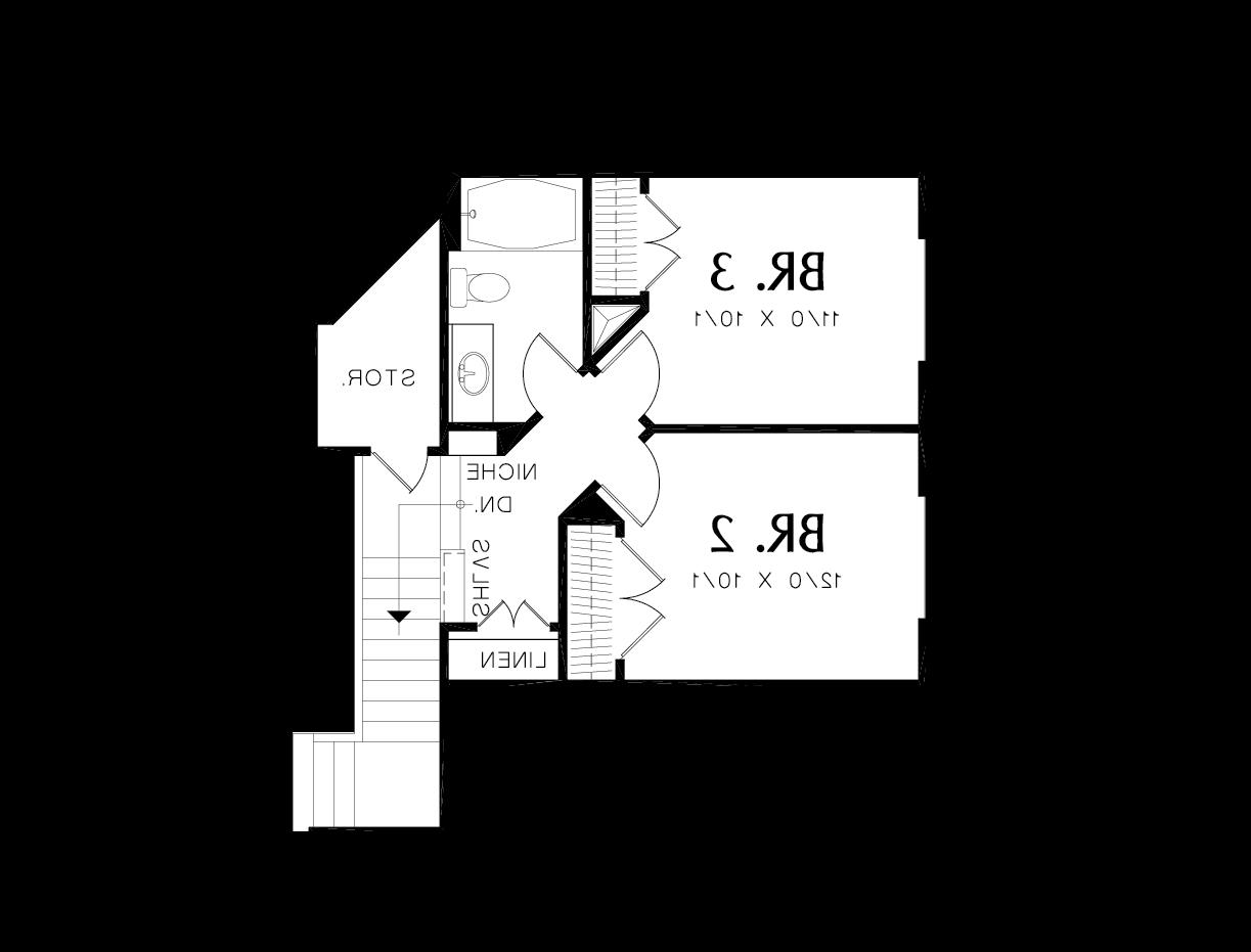 Second Floor Plan image of Gorham House Plan