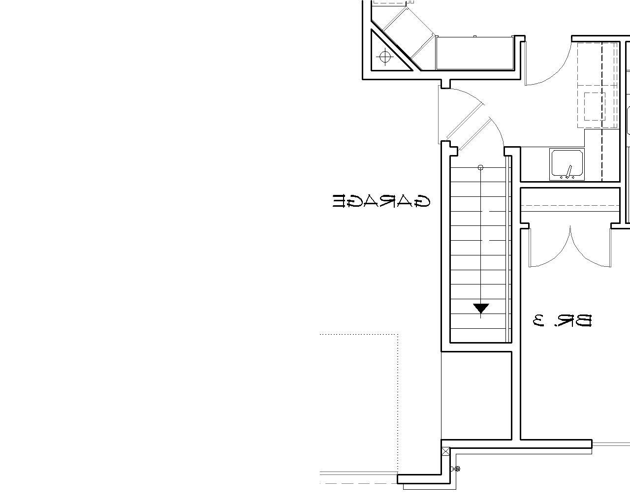 Basement Stair Location image of South Hampton House Plan