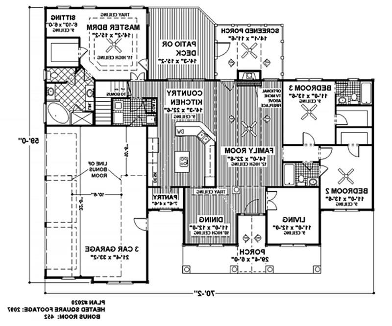 Floorplan image of The Oconee House Plan