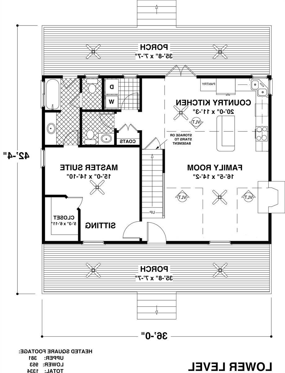Lower Level Floor Plan image of The Mountain View House Plan